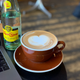 The latte was delicious, but the smoothing was not.